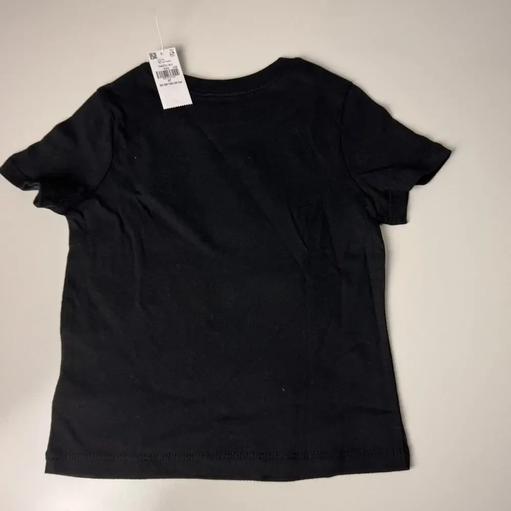 Old navy Black Short Sleeve Kids T-Shirt with Palm Tree  Smiley Face Print Sz 2T